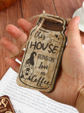 4 Pc Coffee Gnome Mason Jar Wall Hanging Set