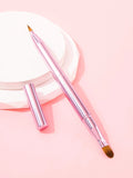 Pink Retractable Dual-Ended Lip Brush