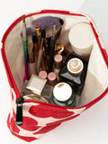Red Heart Waterproof Cosmetic Bag