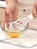 1 Pc White Silicone Egg Whisk