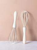 1 Pc White Silicone Egg Whisk