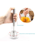 Stainless Steel Household Semi-Automatic Rotating Egg Beater