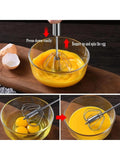 Stainless Steel Household Semi-Automatic Rotating Egg Beater