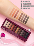 Misslyn 10 Shades of Burgundy Matte and Shimmer Eyeshadow Palette