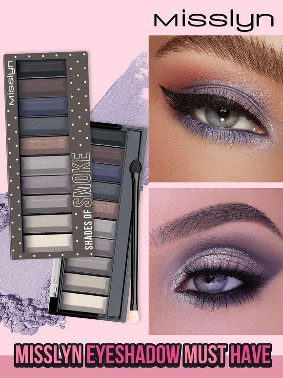 Misslyn 10 Shades of Smoke Matte and Shimmer Eyeshadow Palette
