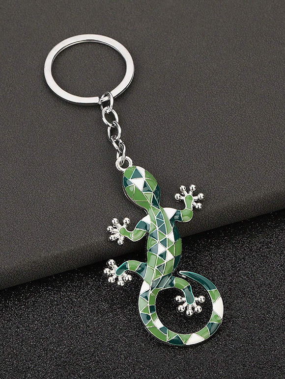 Green Lizard Keychain Pendant