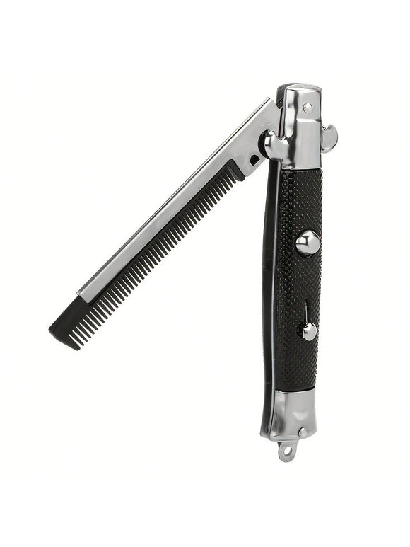 Black Vintage Folding Spring Comb
