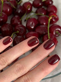 Deep Red Short Square Nail Set