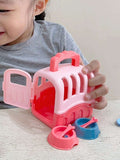 8 Pc Dog Carrier and Animal Set Pink
