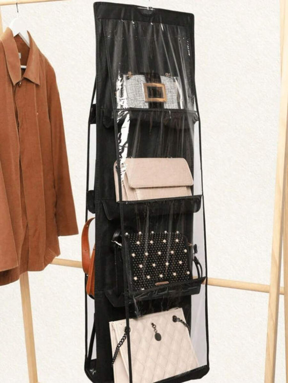 8 Grid Black Multi Layer Handbag Organizer