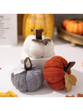 3 pcs Harvest Festival Cable Knit Sweater Design Little Pumpkin Set
