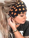 Halloween Jack O Lantern Print Wide Headband