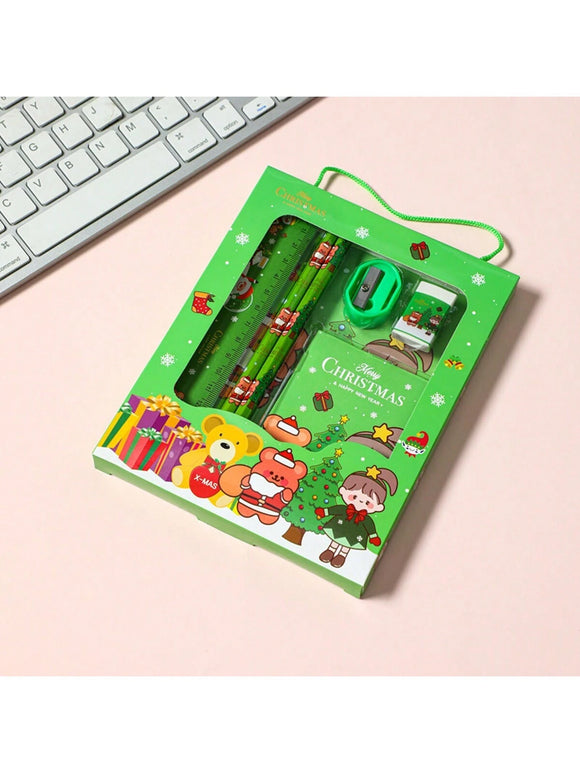 Kids Christmas Study Set Green