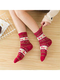 5 pair Women’s Multi Color Elk/Reindeer Socks