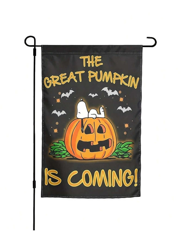 The Great Pumpkin is Coming Halloween Garden Flag