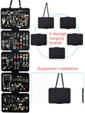Black Felt Hanging Earring Jewelry Storage Bag