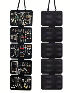 Black Felt Hanging Earring Jewelry Storage Bag