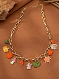 Fall Squirrel Charms Necklace