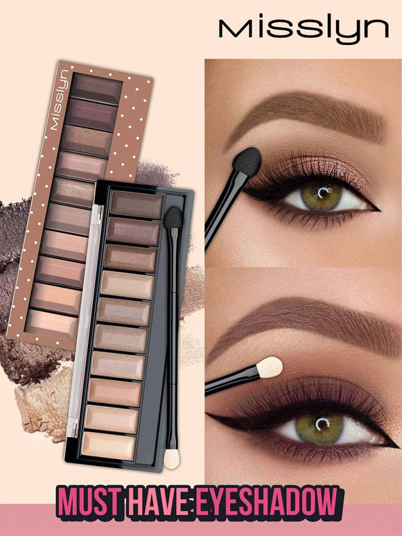 Misslyn 10 Shades of Nude Matte and Shimmer Eyeshadow Palette