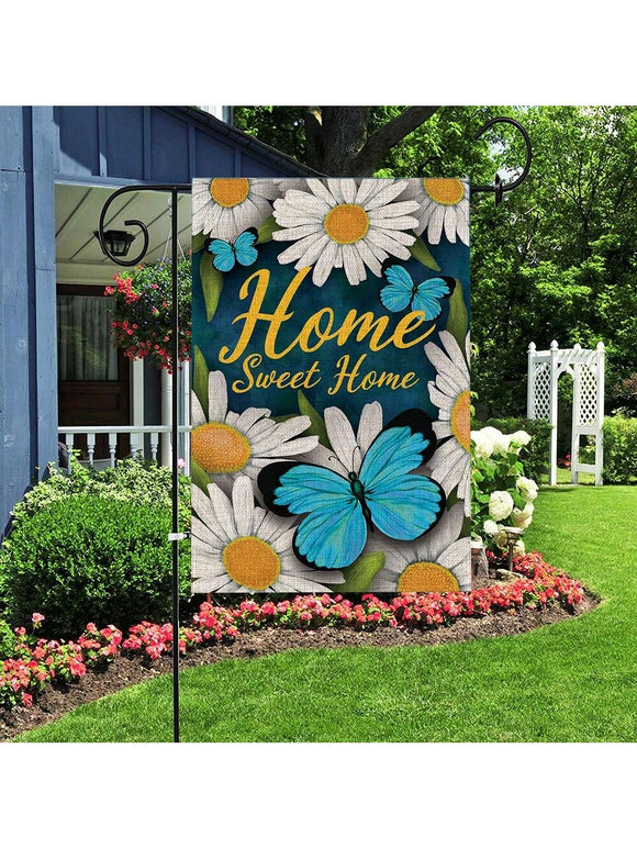 Home Sweet Home Butterfly Garden Flag