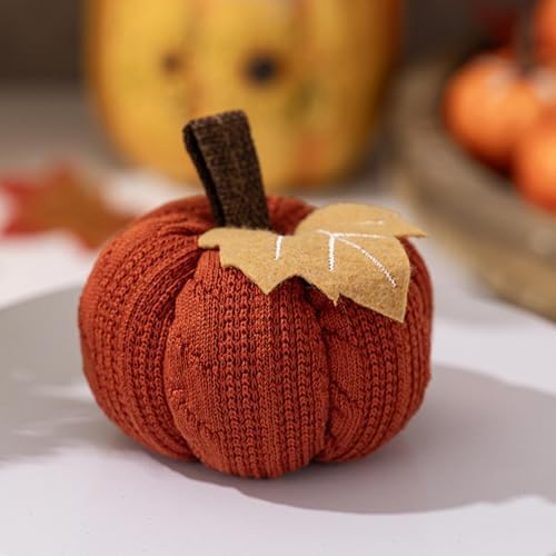 1 pc Harvest Festival Orange Cable Knit Sweater Design Pumpkin