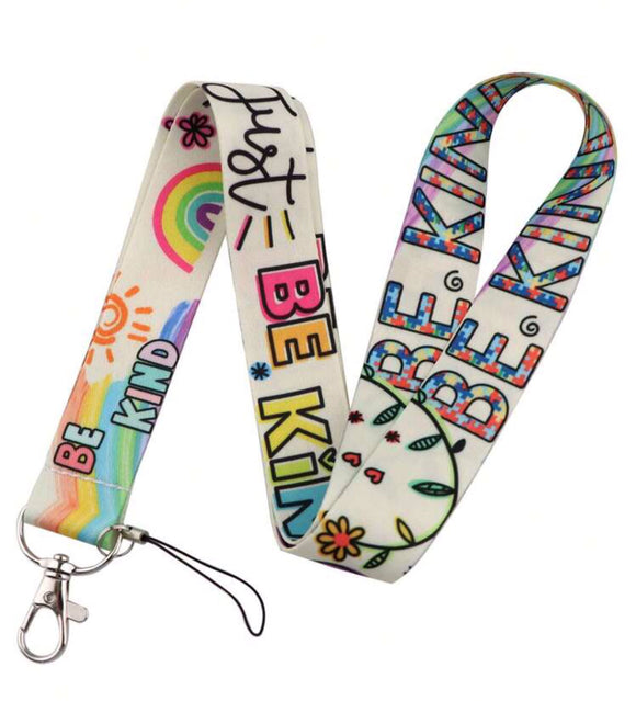 Fashionable Be Kind Ribbon Lanyard