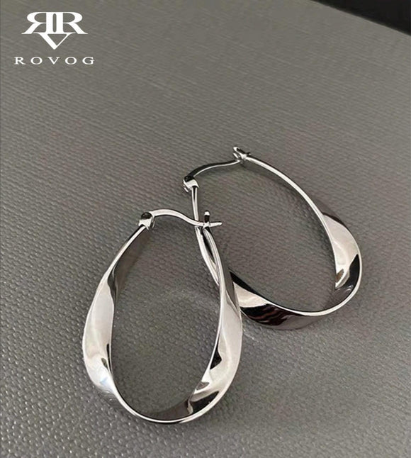 Misshapen Silver Design Earrings