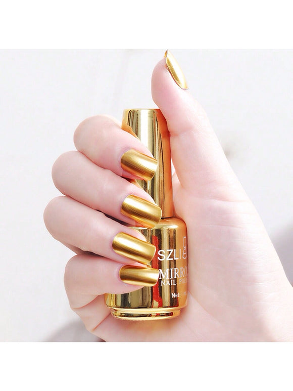 Gold Mirror Chrome Nail Polish