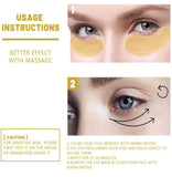 24K Gold Moisturizing, Anti Aging Collagen and Hyaluronic Acid Eye Masks
