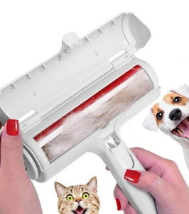 Pet Hair Remover Roller with Self-Cleaning Base
