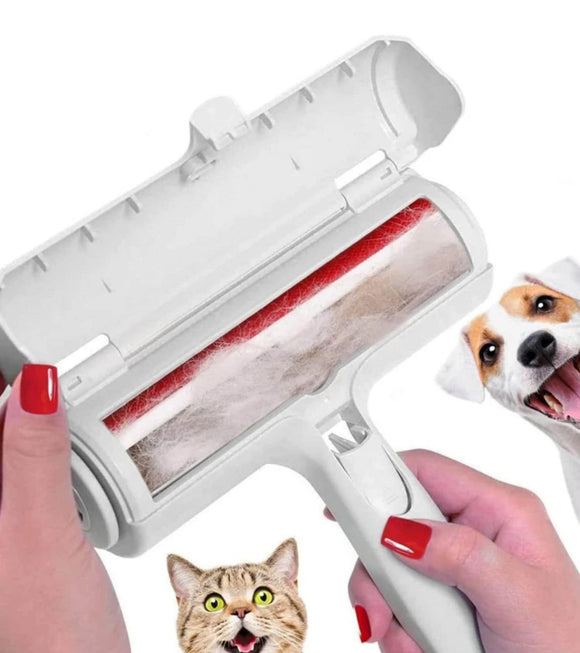 Pet Hair Remover Roller with Self-Cleaning Base
