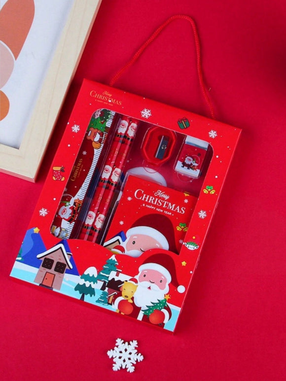 Kids Christmas Study Set Red