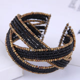 Seed Bead Woven Opening Cuff Bracelet