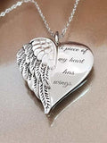 A Piece of My Heart Has Wings Necklace