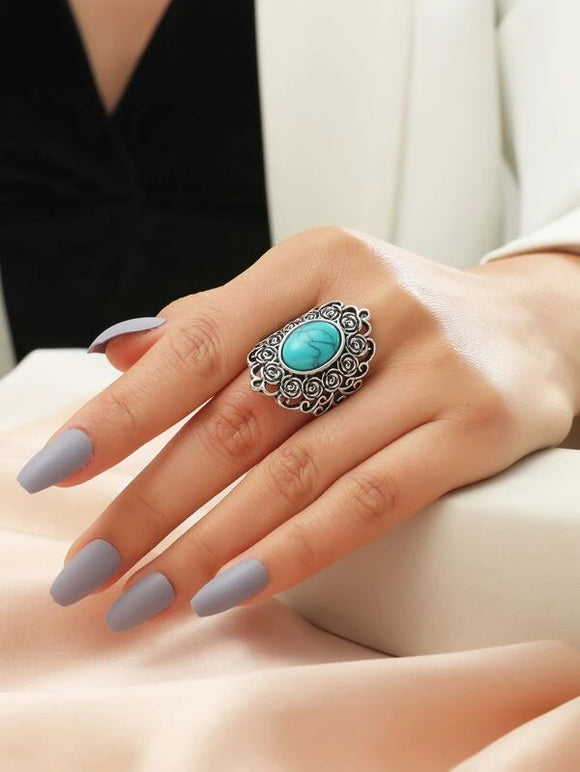 Turquoise Filigree Ring