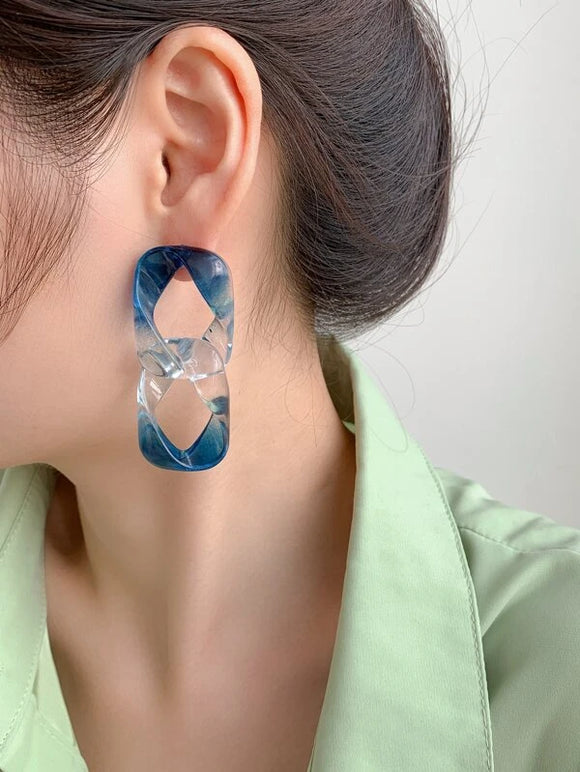 Acrylic Chain Link Earrings