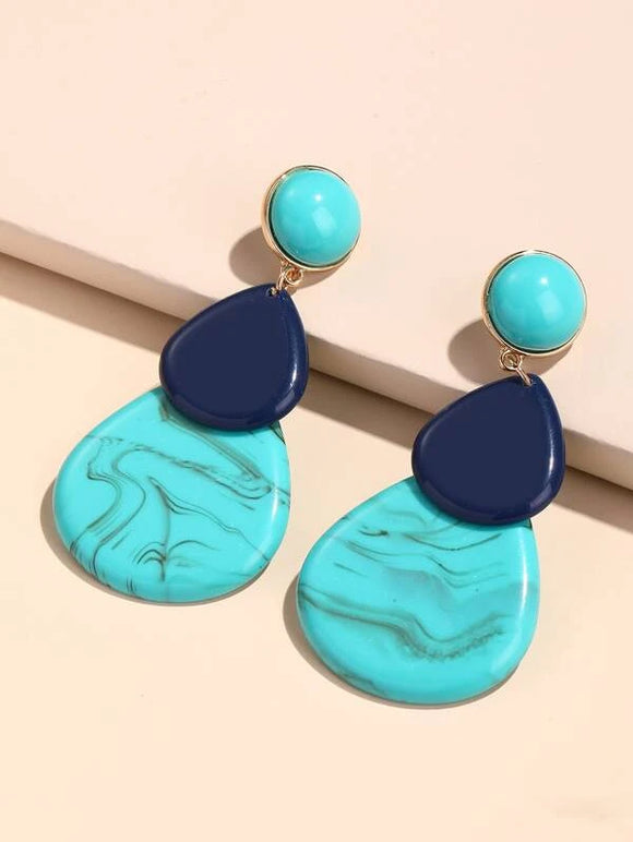 Round Decor Waterdrop Acrylic Earring