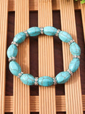 Turquoise Stretch Bracelet with Rhinestone detail
