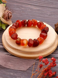 Orange Beaded Bracelet