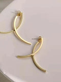 Criss Cross Gold Ear Jackets