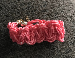 Rice Bead Bracelet with Gold End Caps