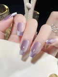Lavender Ombré Long Coffin Style Nail Set