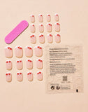 Heart Design Short Square Nail Set