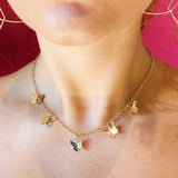 Butterfly Necklace Gold Setting