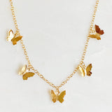 Butterfly Necklace Gold Setting