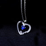 Heart Shaped I love you Mom Pendant Necklace