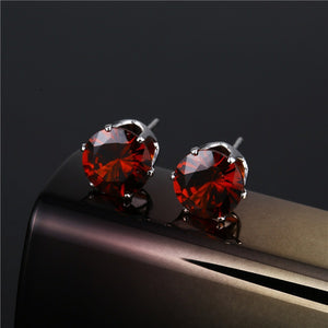 Red Stud Earrings
