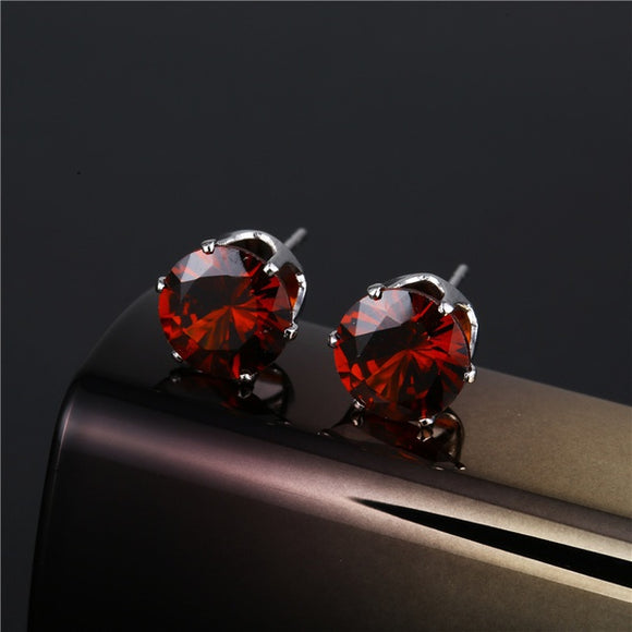 Red Stud Earrings