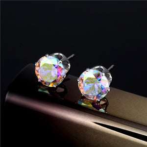 Iridescent Stud Earrings
