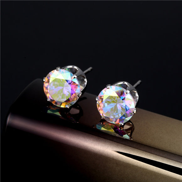 Iridescent Stud Earrings